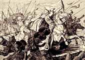 Carlos Martel en la batalla de Poitiers