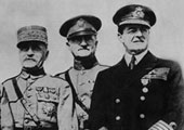 Foch, Pershing y almirante Beatty