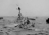 Hundimiento del aorazado HMS Audacious. Choc contra una mina y fue auxiliado por el liner Olympic de la White Star (1914)