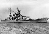 Acorazado Scharnhorst. Seriamente daado en la popa por un torpedo lanzado por la escolta del Glorious
